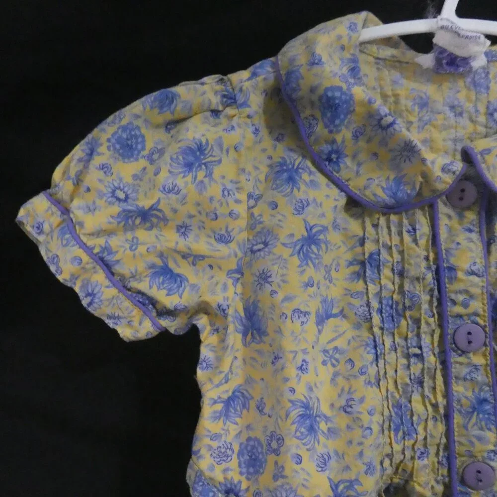 CORNELLOKI | size 3/4 | Vintage Floral Button-Up Dress | Pockets | Short Sleeves - Picture 3 of 16